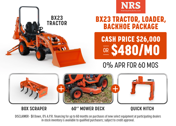 Niemeyer Kubota - BX23 Tractor Package